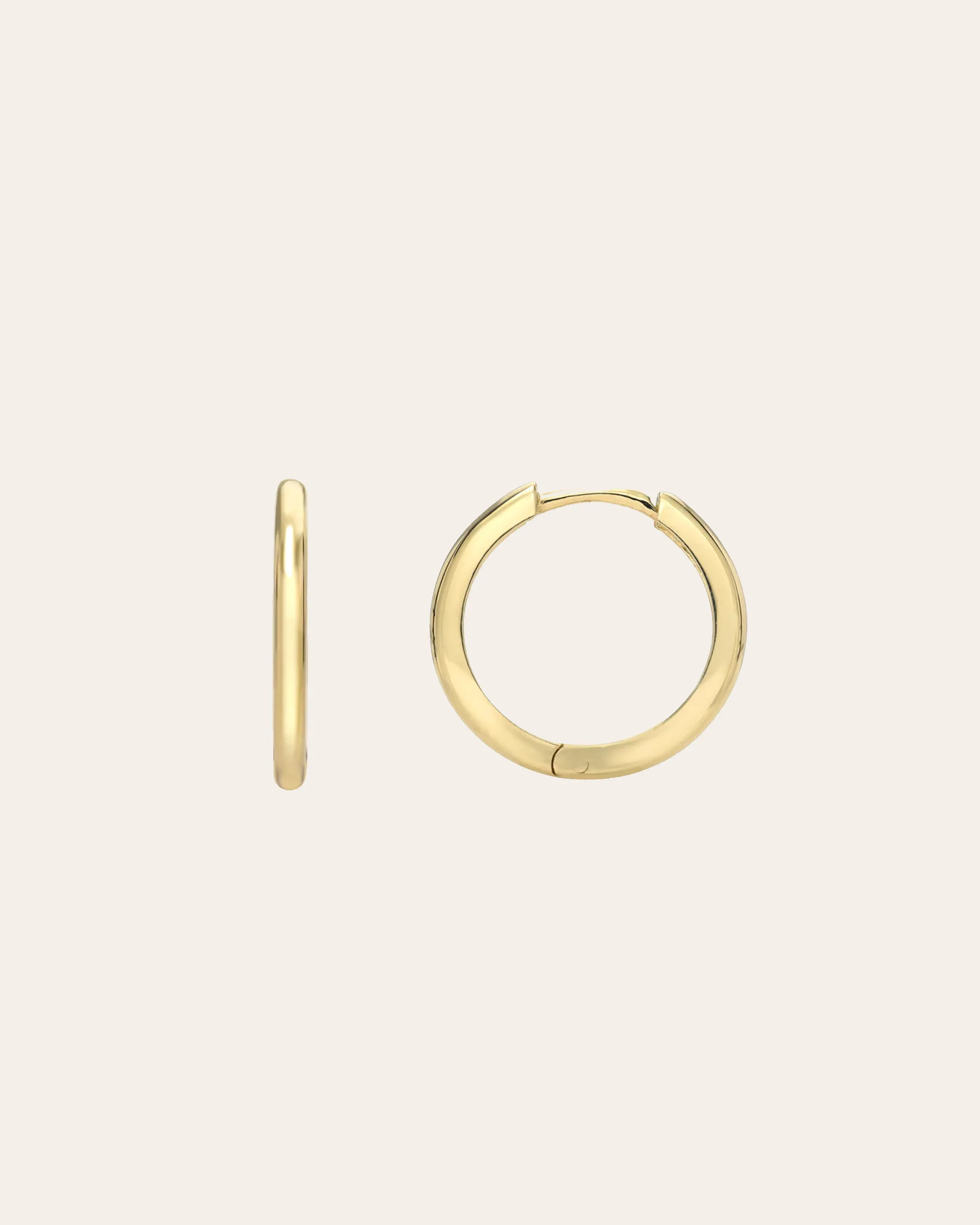 14K Gold Large Huggie Earrings