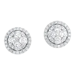 14KTW Uno Oval Basics Earrings 3/4 Ctw