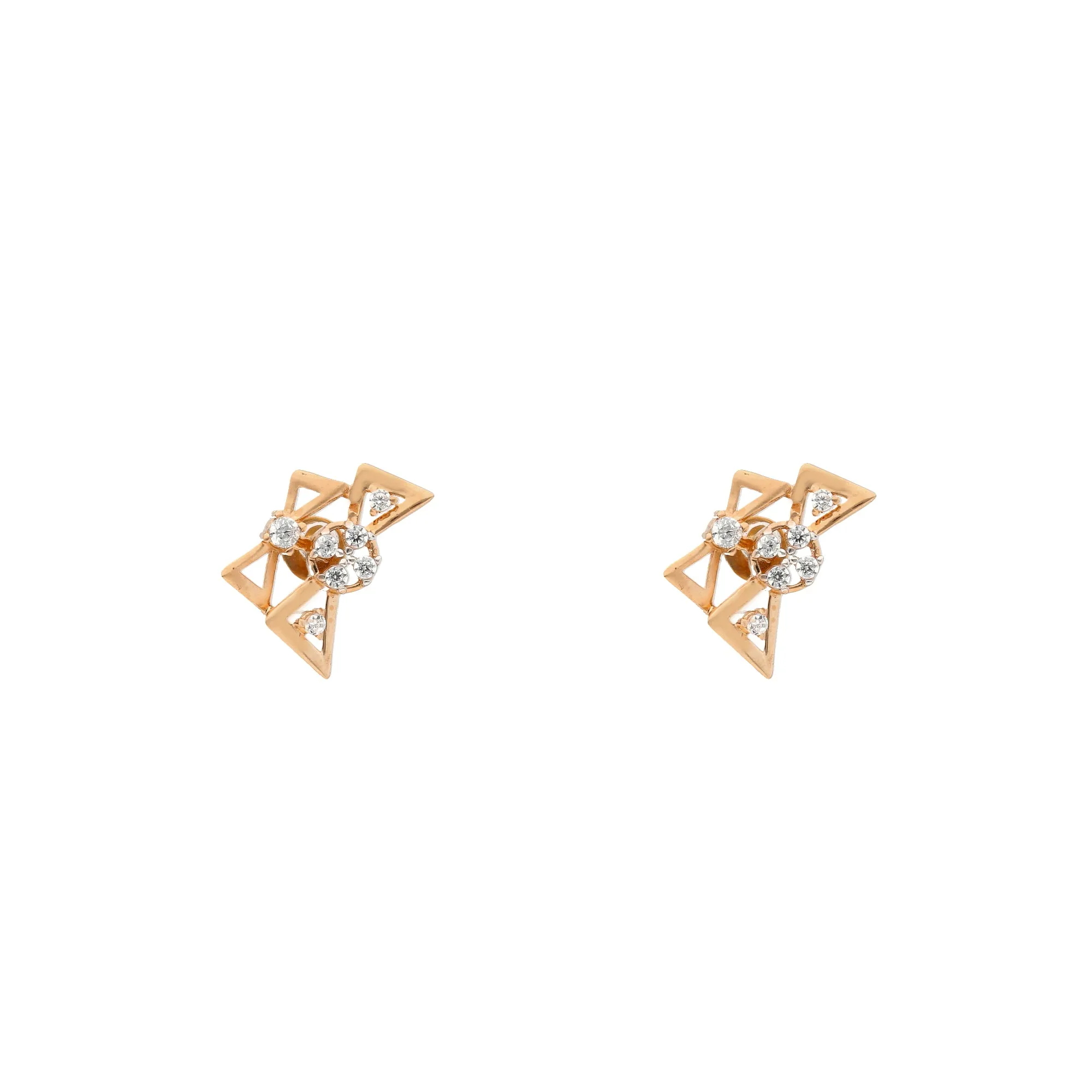 18K Rose Gold & CZ Pendant Set (9.5gm)