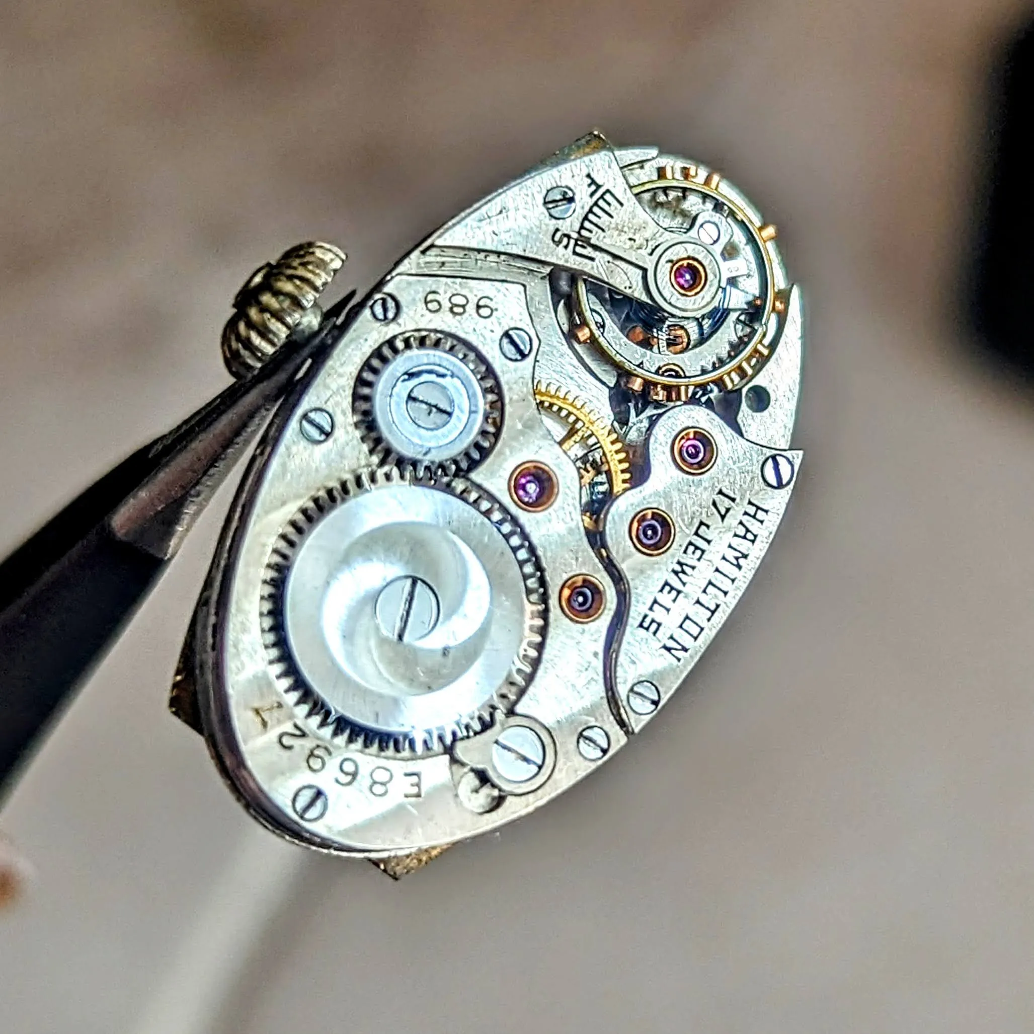 1933 HAMILTON Art Deco Ladies Wristwatch 17 Jewels Grade 989 Vintage Watch