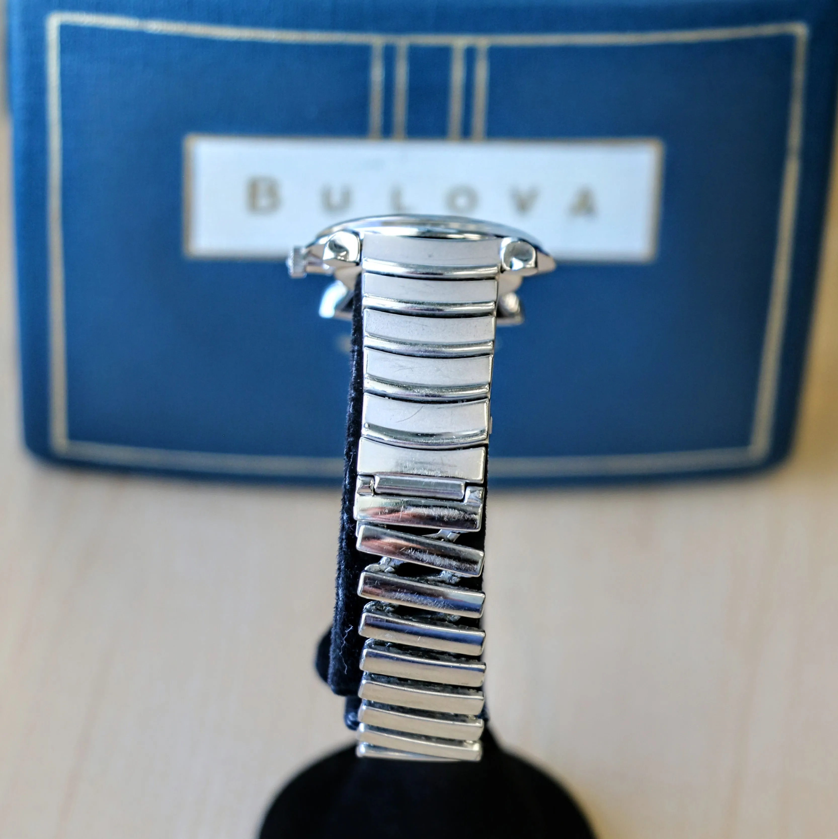 1960 BULOVA President "JW" 23 Jewels Waterproof Black Sunburst Dial - ALL ORIGINAL