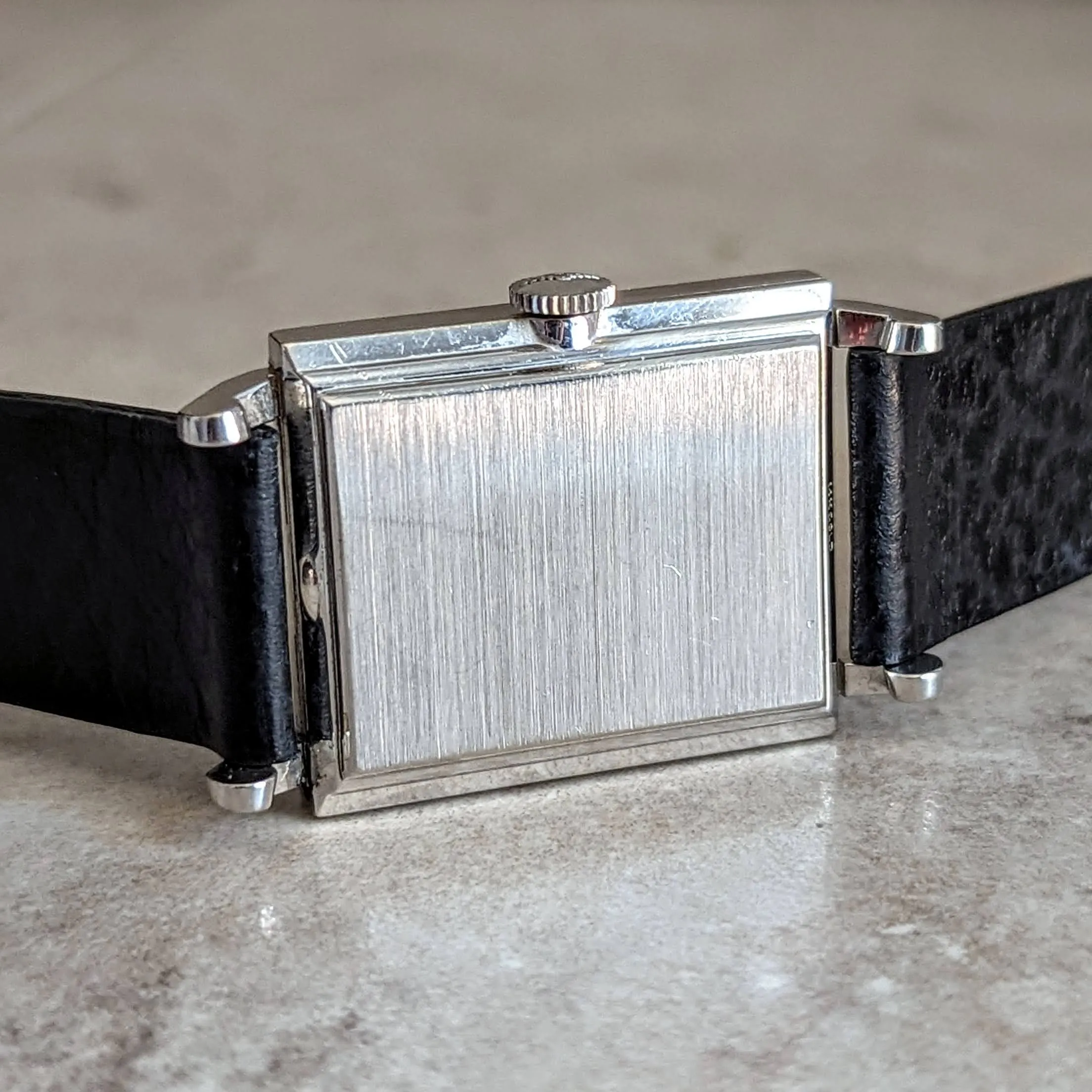 1960 LONGINES Wristwatch 14K White Gold - Diamond Dial 17 Jewels Cal. 370 Watch