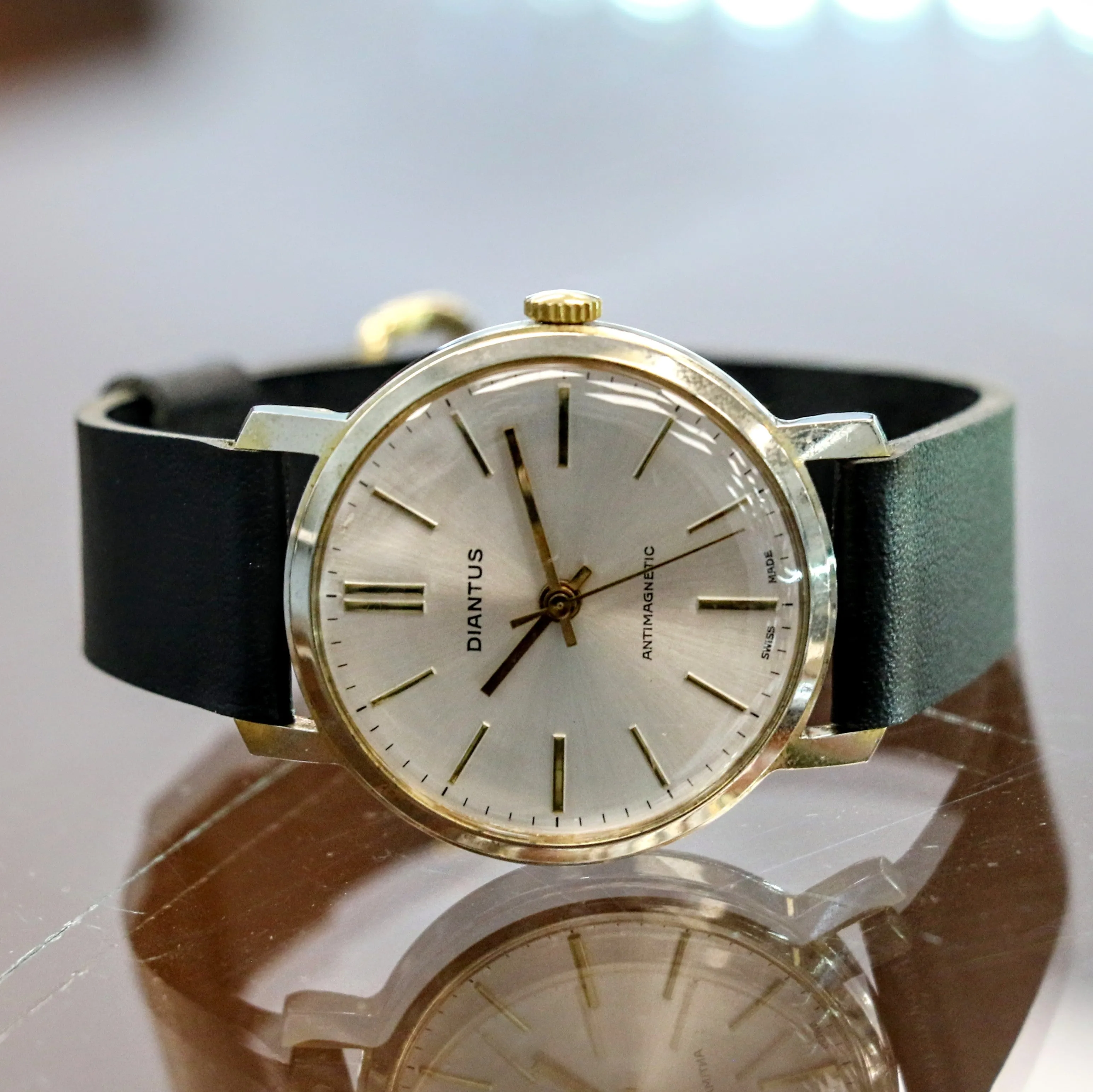 1960's DIANTUS Antimagnetic Watch Cal. EB 8800 Swiss Made Vintage Wristwatch