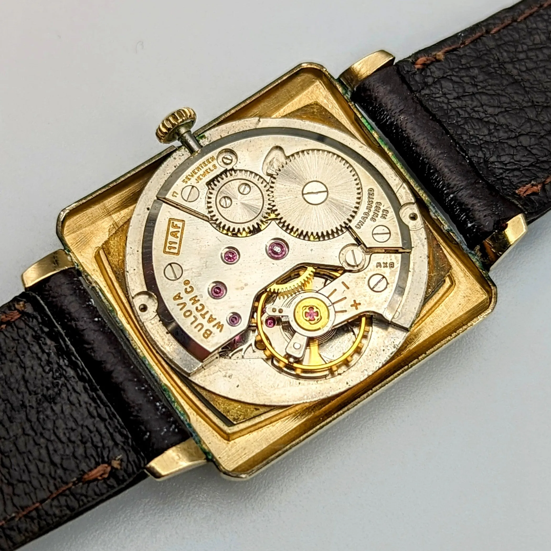 1963 BULOVA Senator “G” Watch Stunning Case Design 17 Jewels Wristwatch
