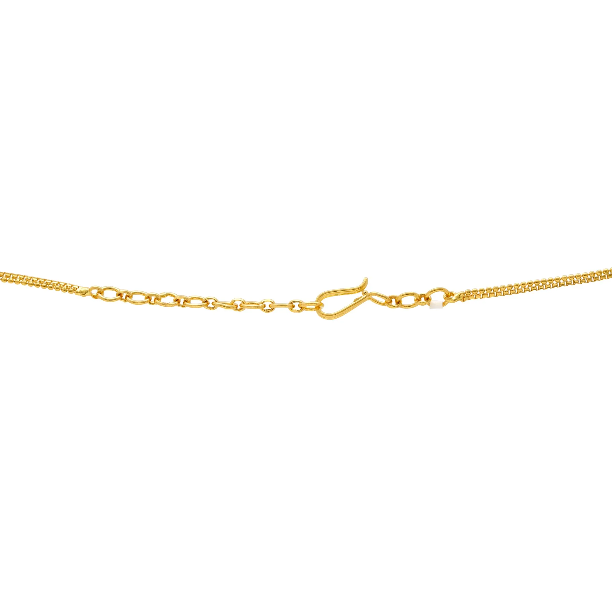 22K Yellow Gold Meenakari Jewelry Set (37.1gm)