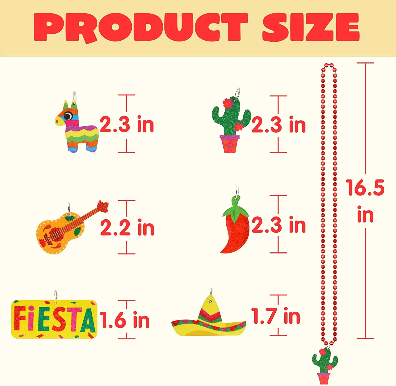 24Pcs Cinco de Mayo Necklaces Bead