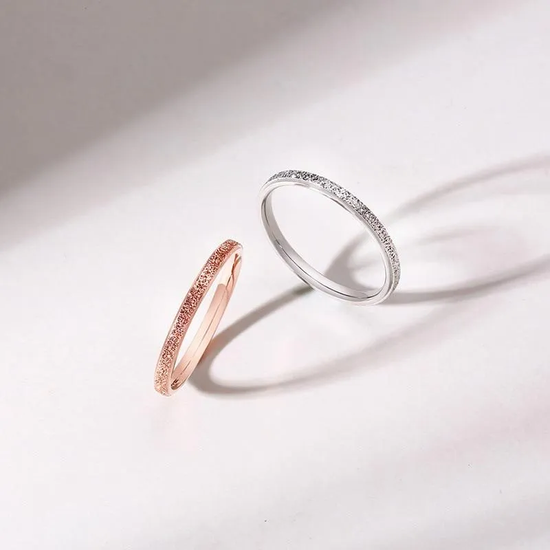 2mm Simple Classic Stainless Steel Women's Rings (2 colors)