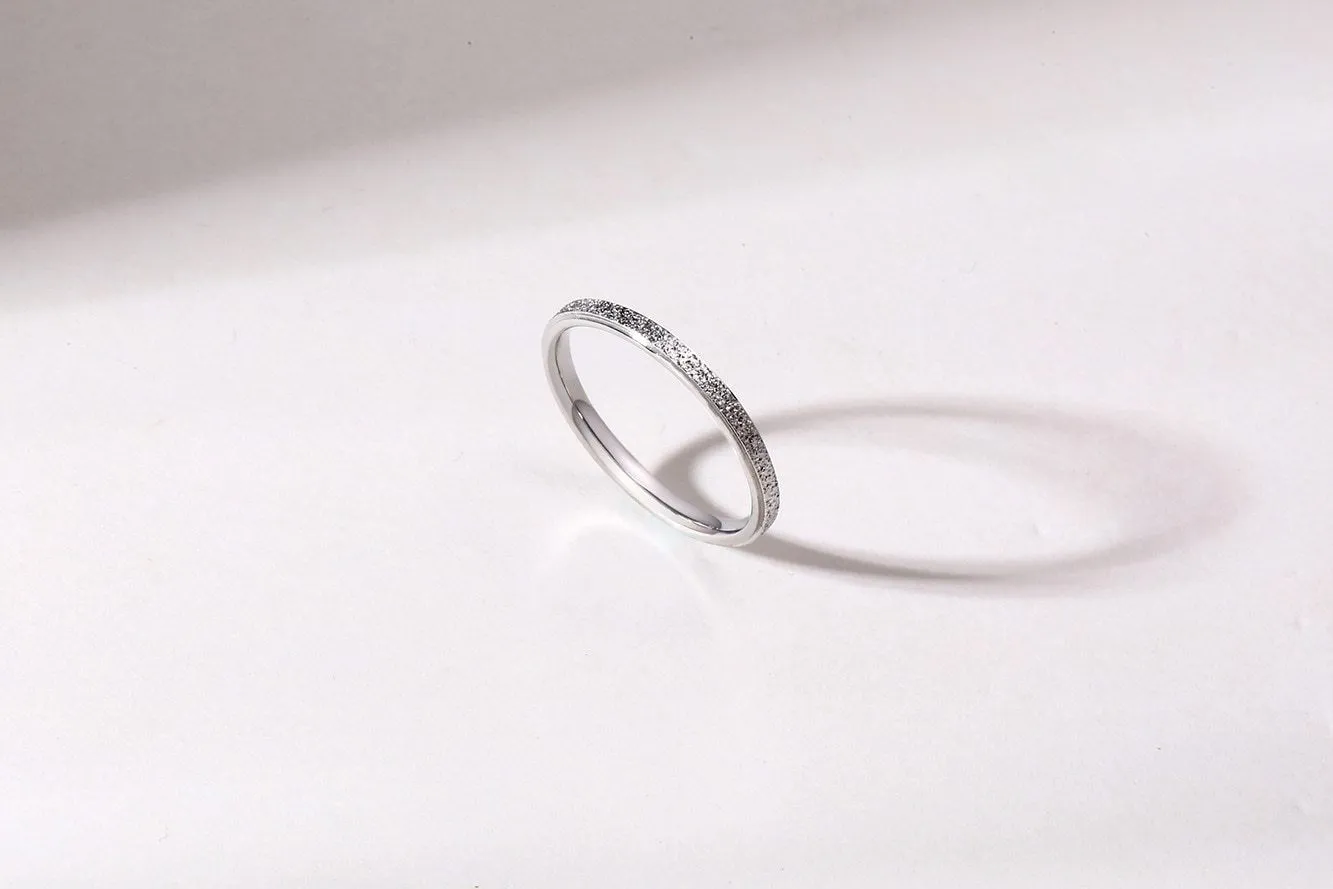 2mm Simple Classic Stainless Steel Women's Rings (2 colors)