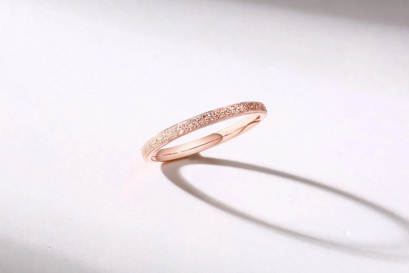 2mm Simple Classic Stainless Steel Women's Rings (2 colors)