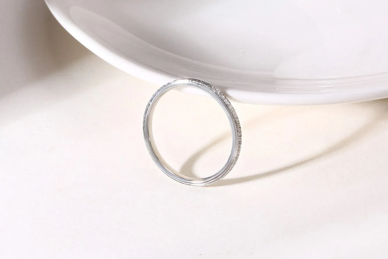 2mm Simple Classic Stainless Steel Women's Rings (2 colors)