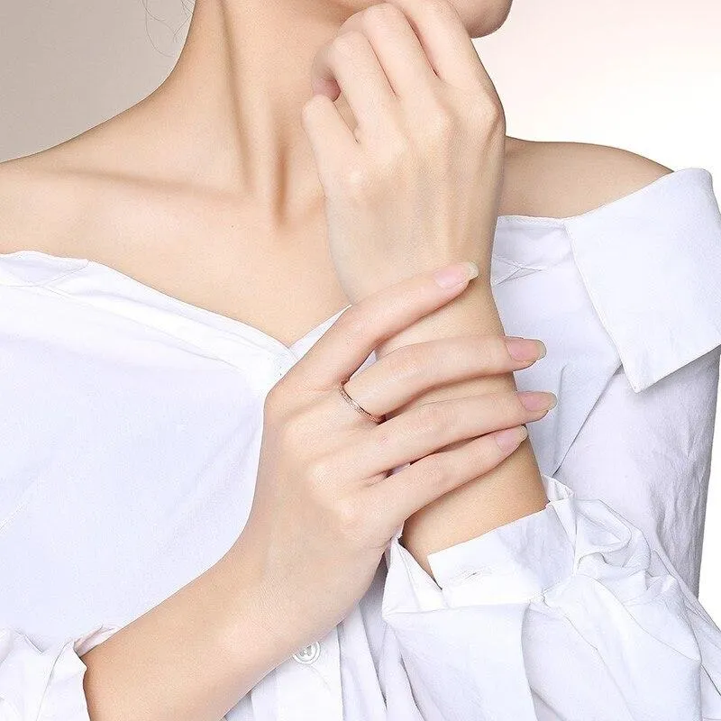 2mm Simple Classic Stainless Steel Women's Rings (2 colors)