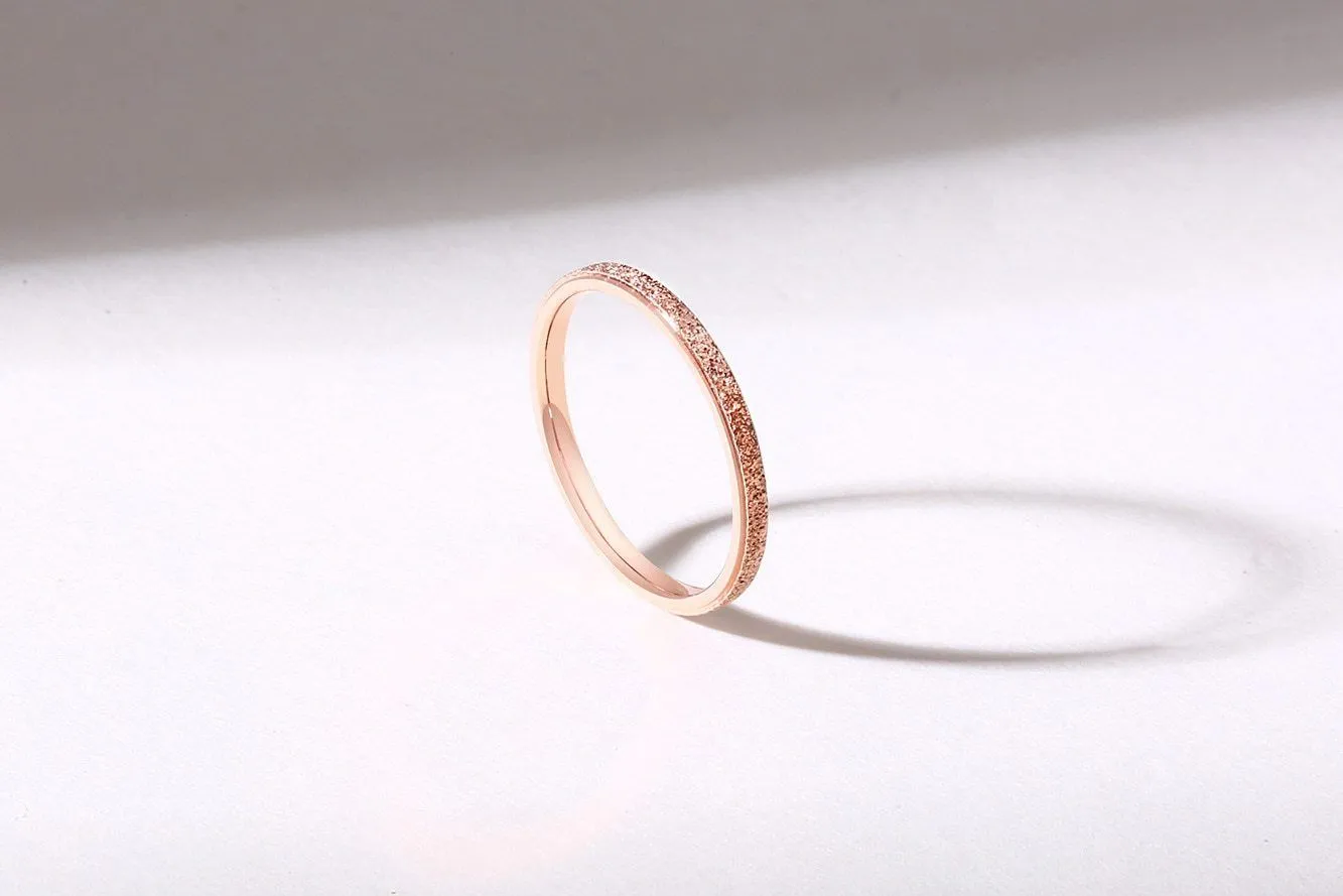 2mm Simple Classic Stainless Steel Women's Rings (2 colors)