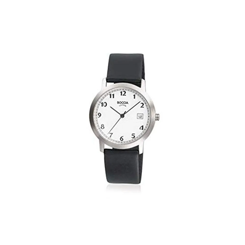 510-95 - Mens Titanium & Leather Watch
