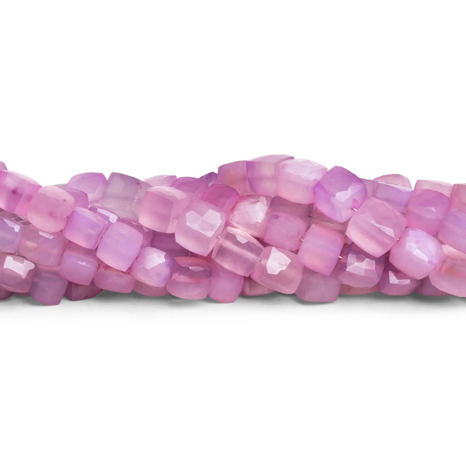 6-8mm Light Orchid Chalcedony 7.5 inch 26 beads