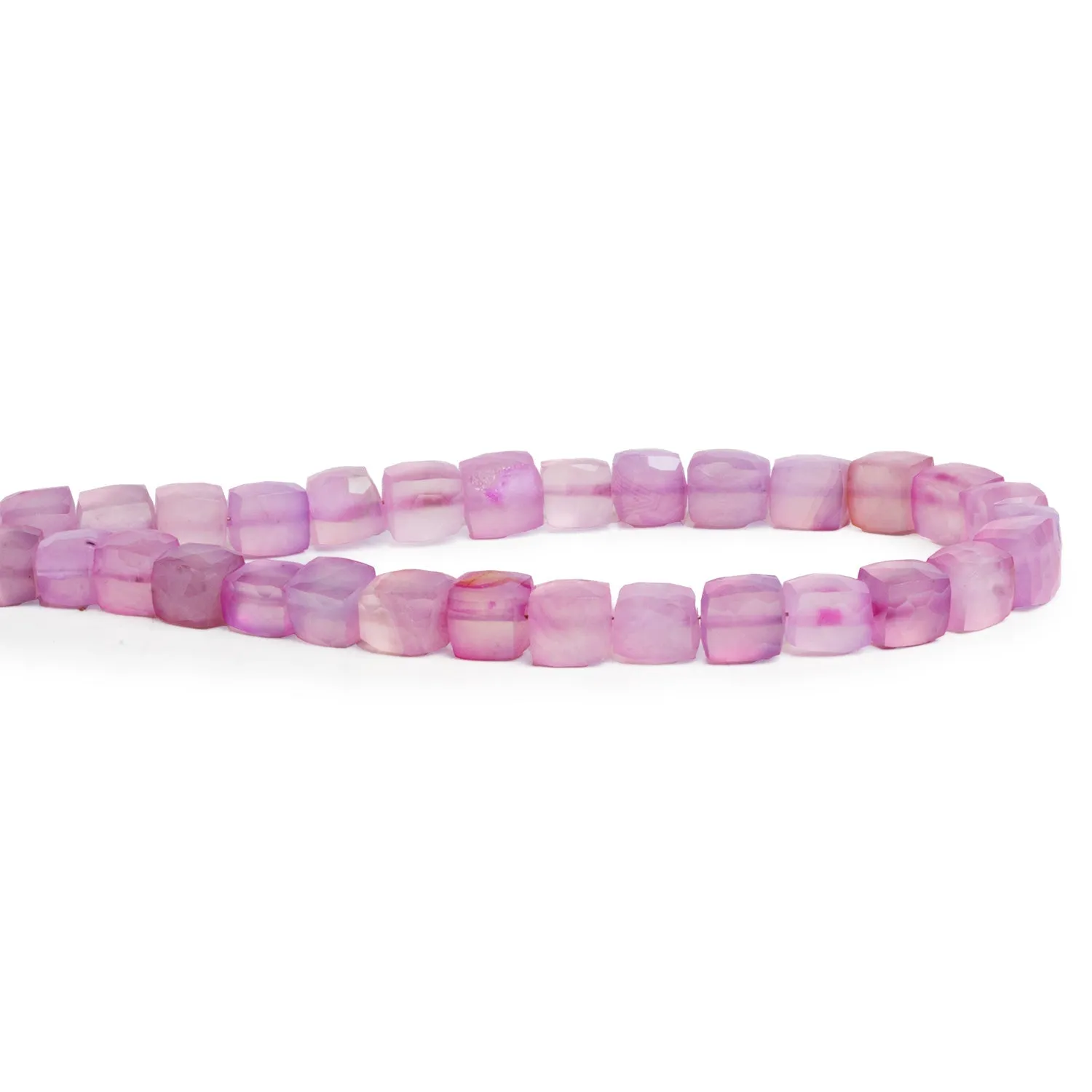 6-8mm Light Orchid Chalcedony 7.5 inch 26 beads