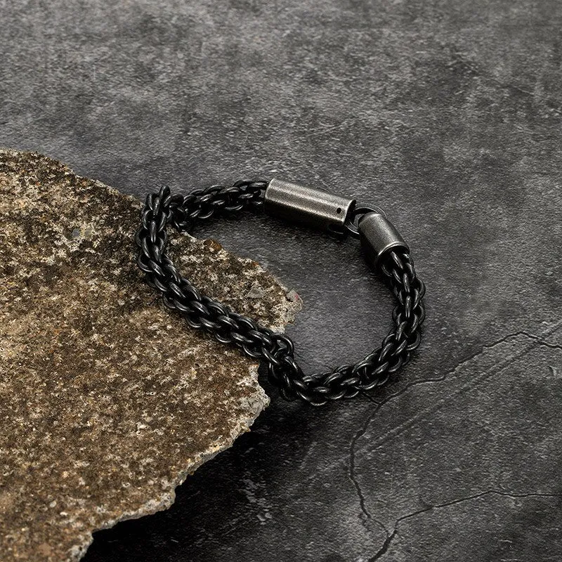 7.5mm Men Bracelet Vintage Chain
