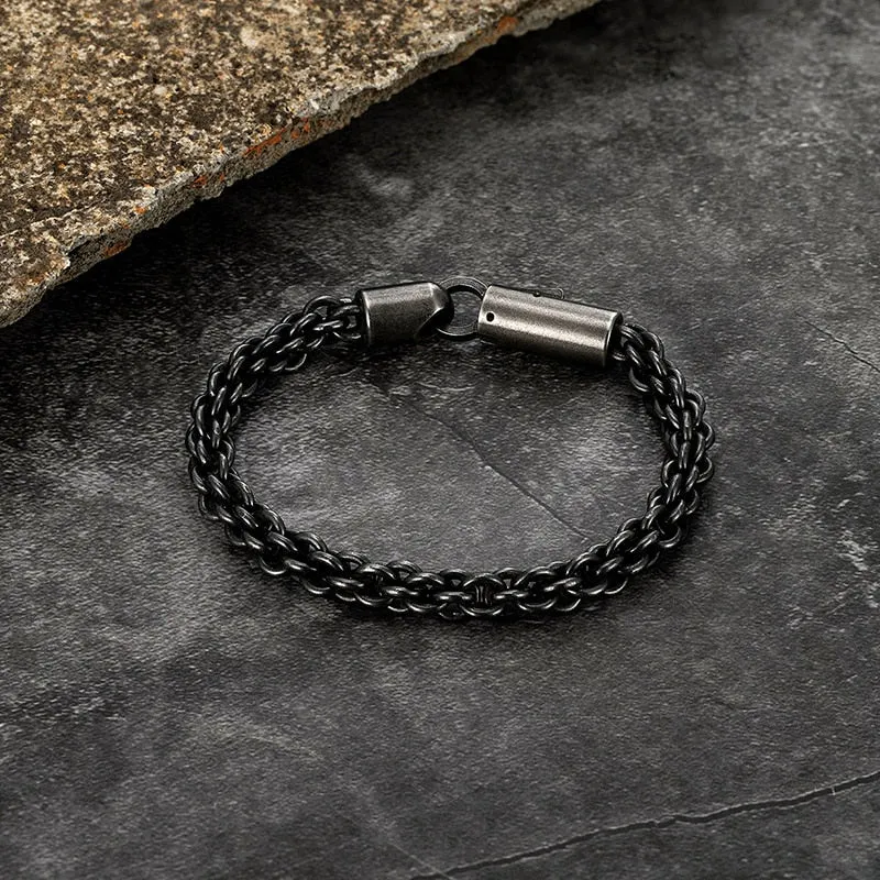 7.5mm Men Bracelet Vintage Chain