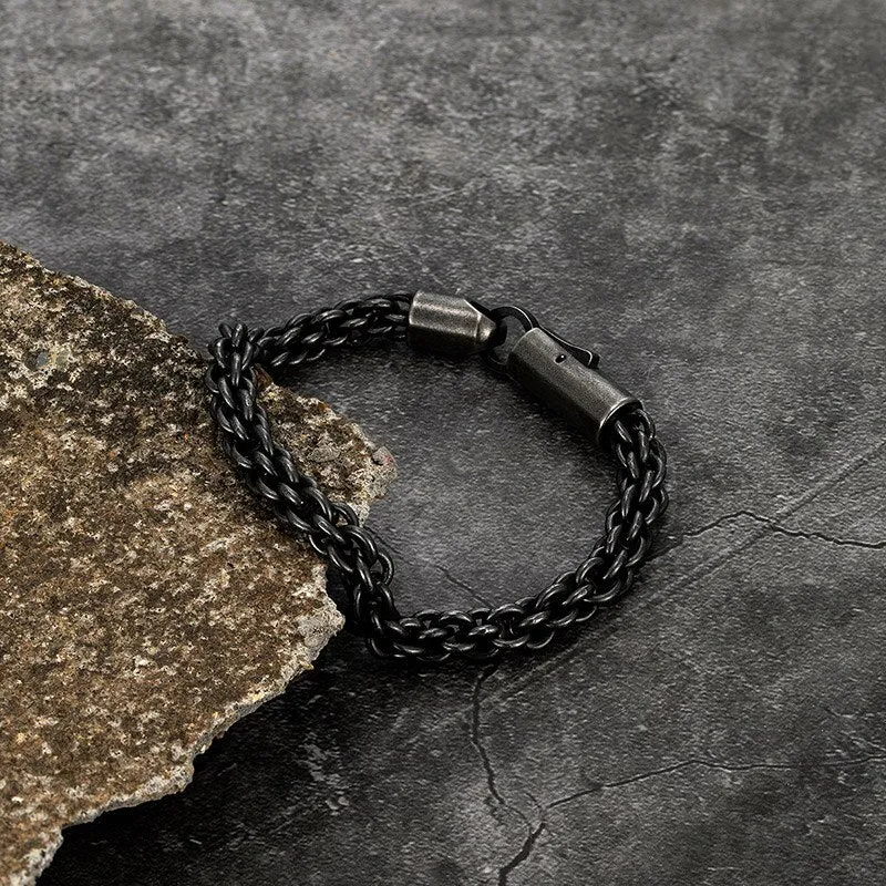 7.5mm Men Bracelet Vintage Chain