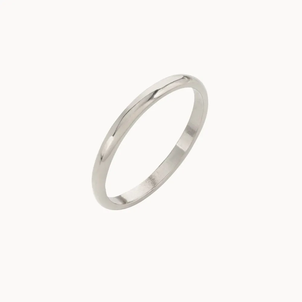 9ct White Gold Delicate Wedding Ring