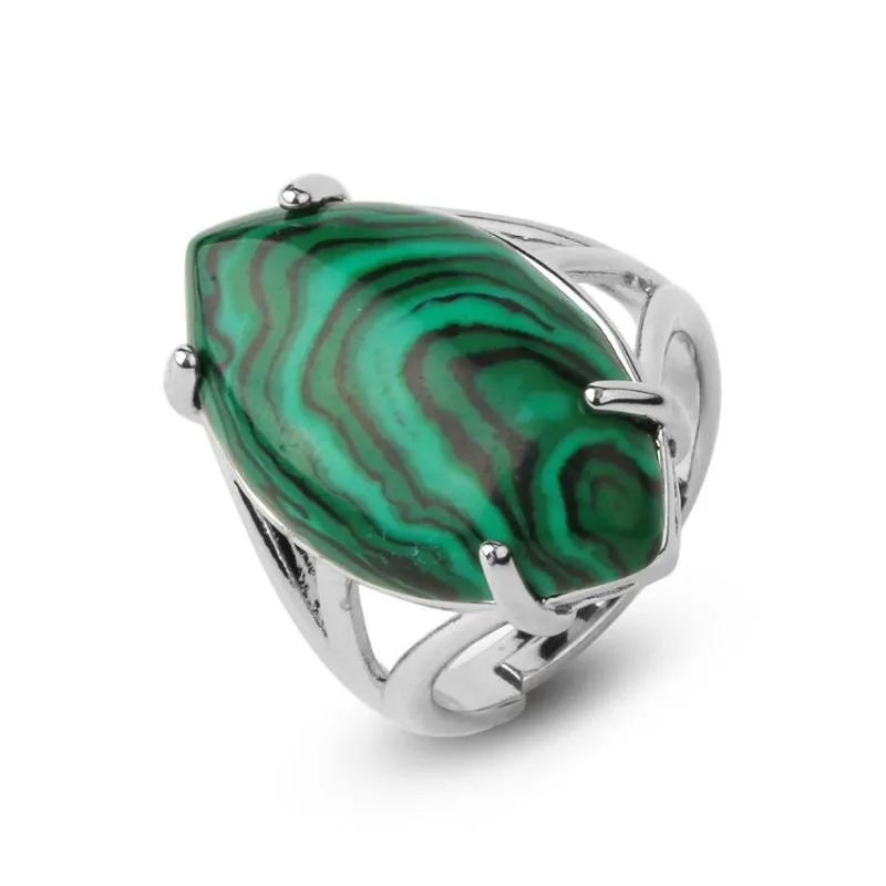 Adjustable Elegant Simple Earth Stone Rings