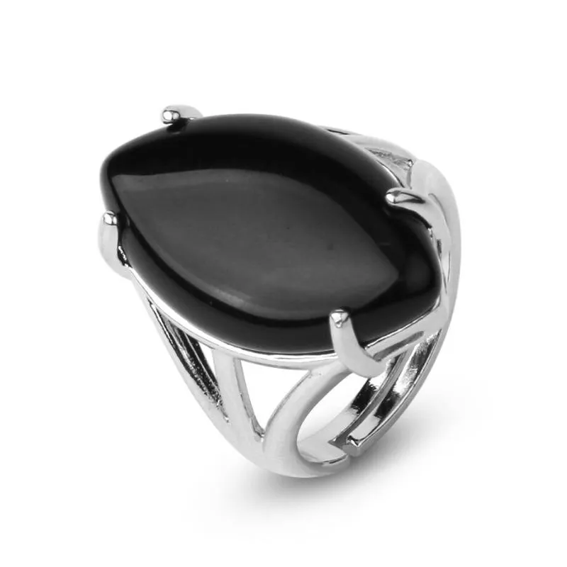 Adjustable Elegant Simple Earth Stone Rings