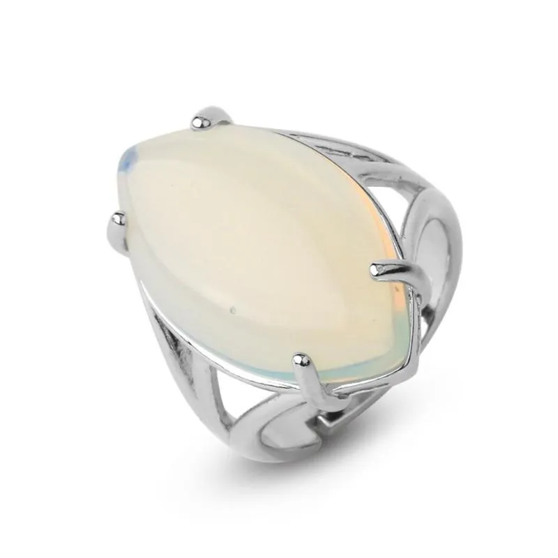 Adjustable Elegant Simple Earth Stone Rings