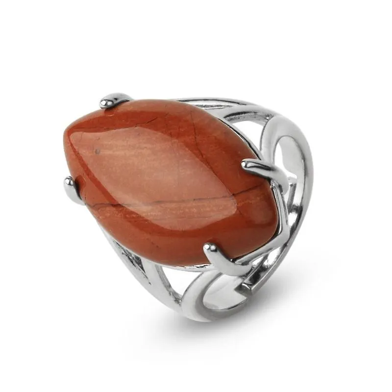 Adjustable Elegant Simple Earth Stone Rings