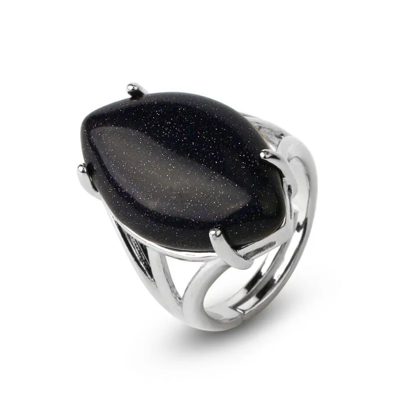 Adjustable Elegant Simple Earth Stone Rings