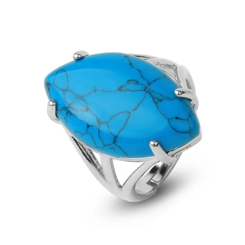 Adjustable Elegant Simple Earth Stone Rings