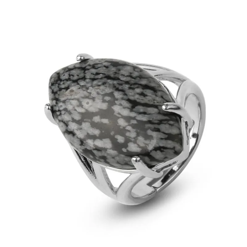 Adjustable Elegant Simple Earth Stone Rings