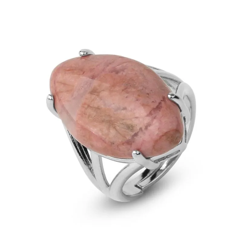 Adjustable Elegant Simple Earth Stone Rings