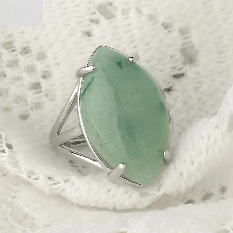 Adjustable Elegant Simple Earth Stone Rings