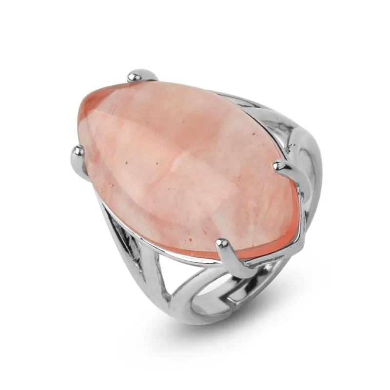 Adjustable Elegant Simple Earth Stone Rings
