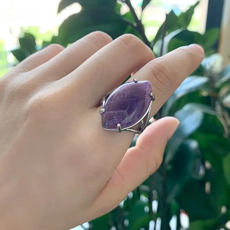 Adjustable Elegant Simple Earth Stone Rings
