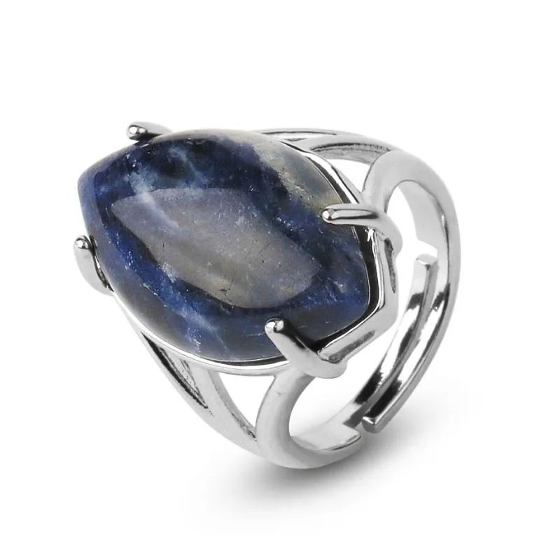 Adjustable Elegant Simple Earth Stone Rings