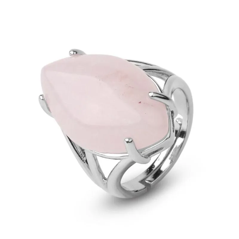 Adjustable Elegant Simple Earth Stone Rings