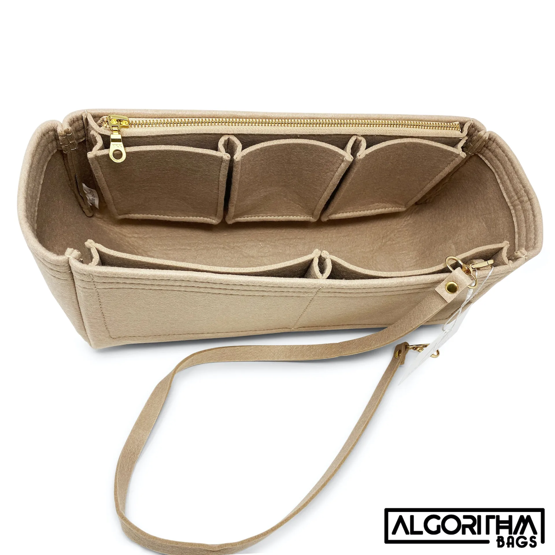 AlgorithmBags® for LV Graceful PM Purse Organizer, Tan Beige, 3mm Felt