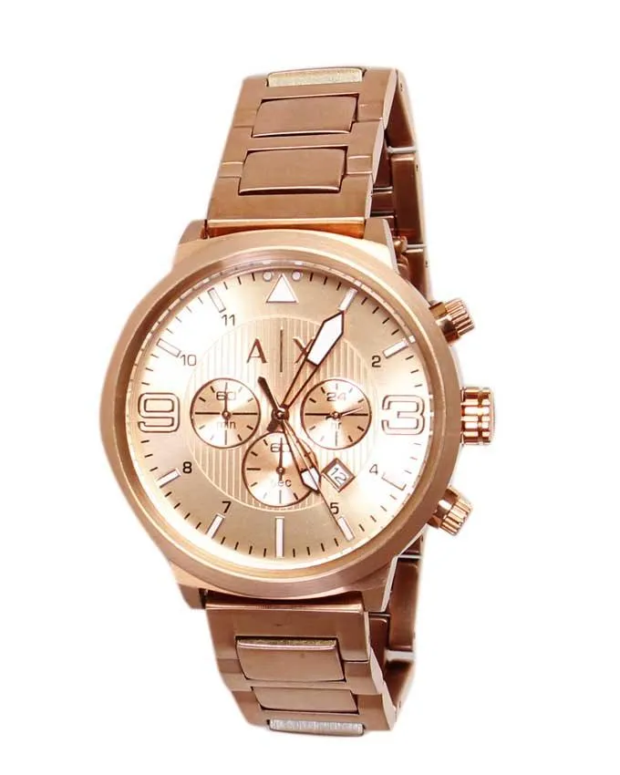 Armani Exchange AX1368 ATLC Rose Gold Tone Sunray Dial Men's Chronograph Watch