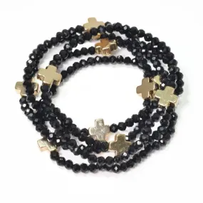 Beaded Cross Bracelet Stacks