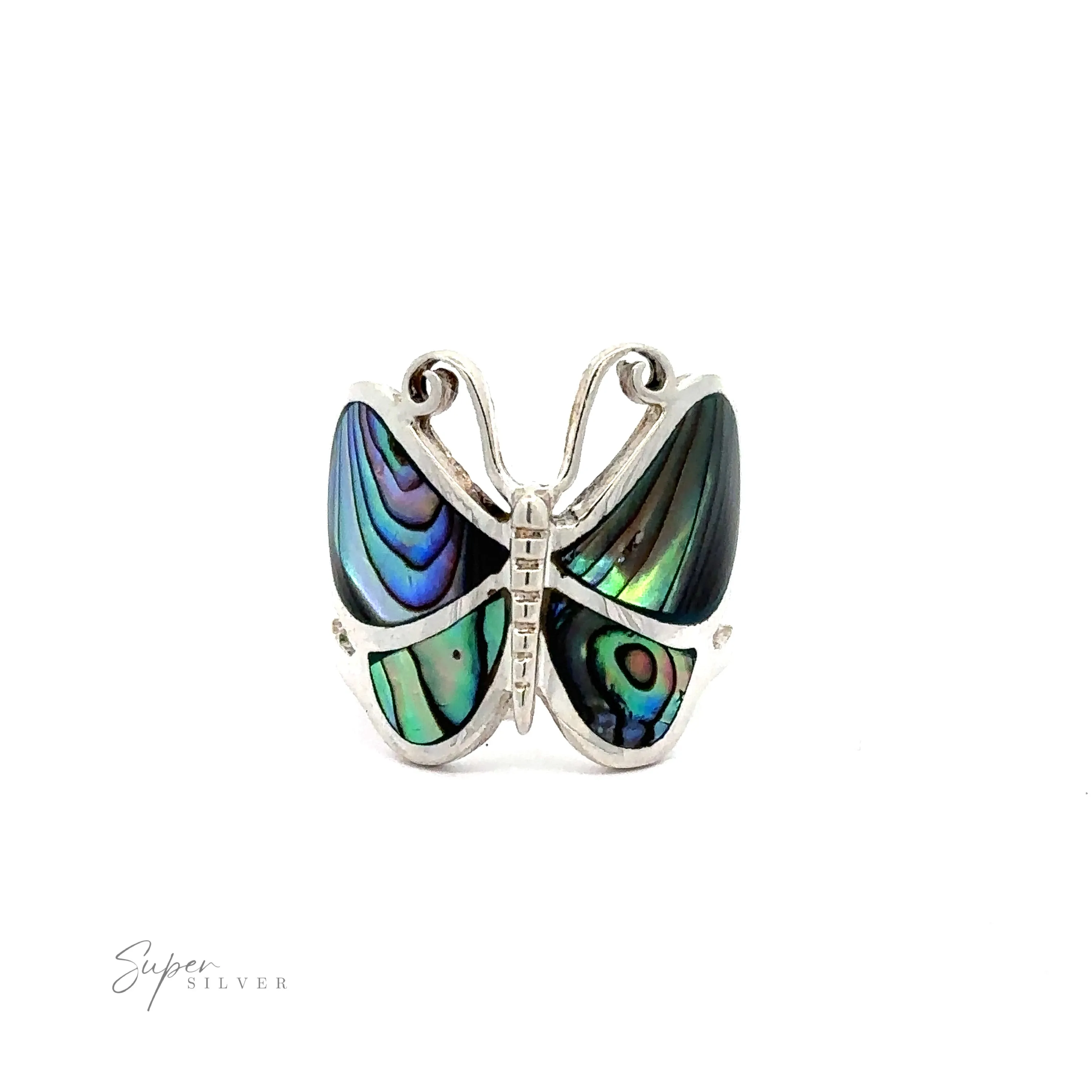 Bold Butterfly Ring with Inlaid Stones