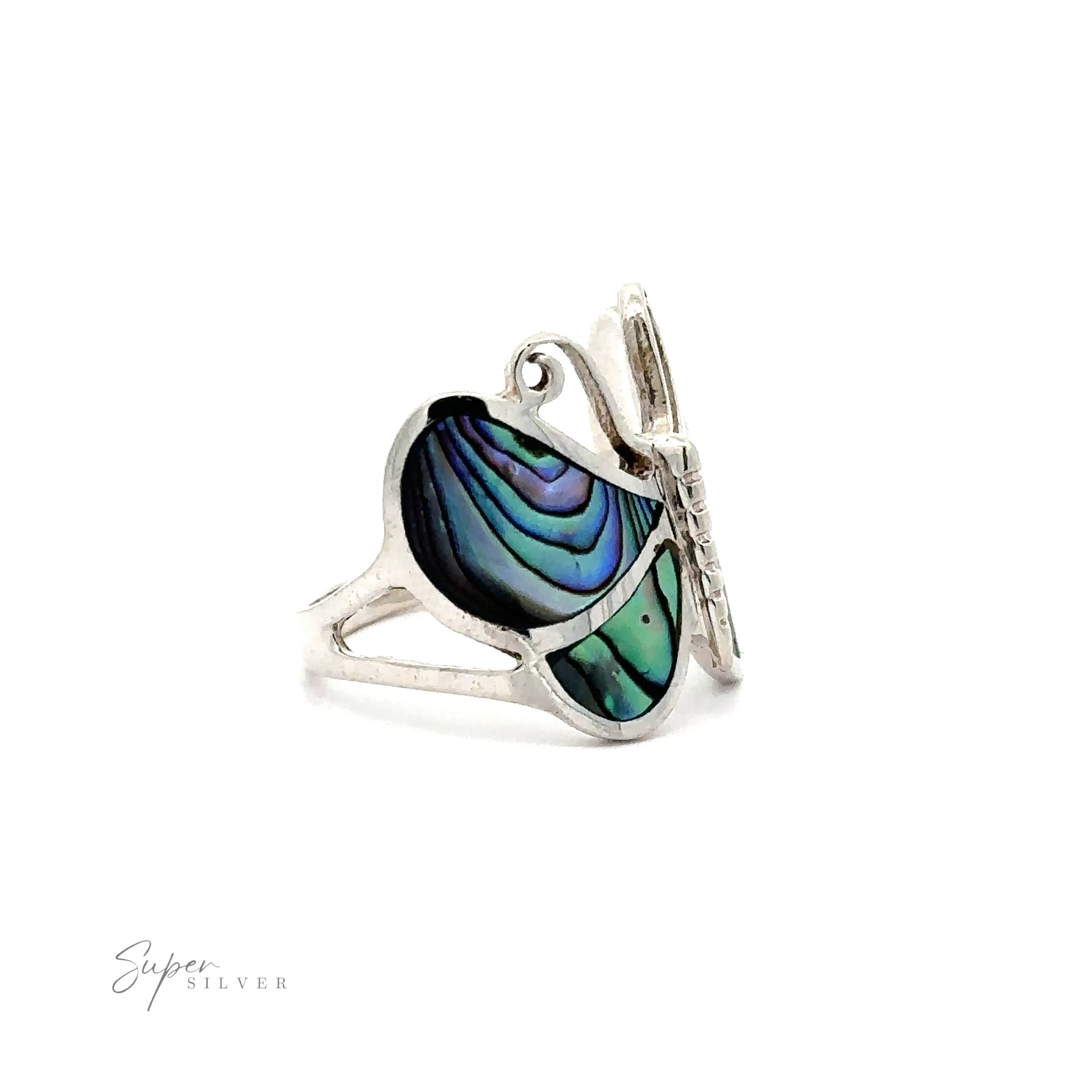 Bold Butterfly Ring with Inlaid Stones
