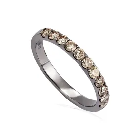 Brown Diamond Half Whisper Ring