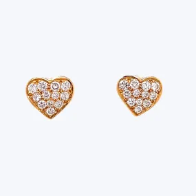 BVLGARI Vintage Diamond Heart Earrings