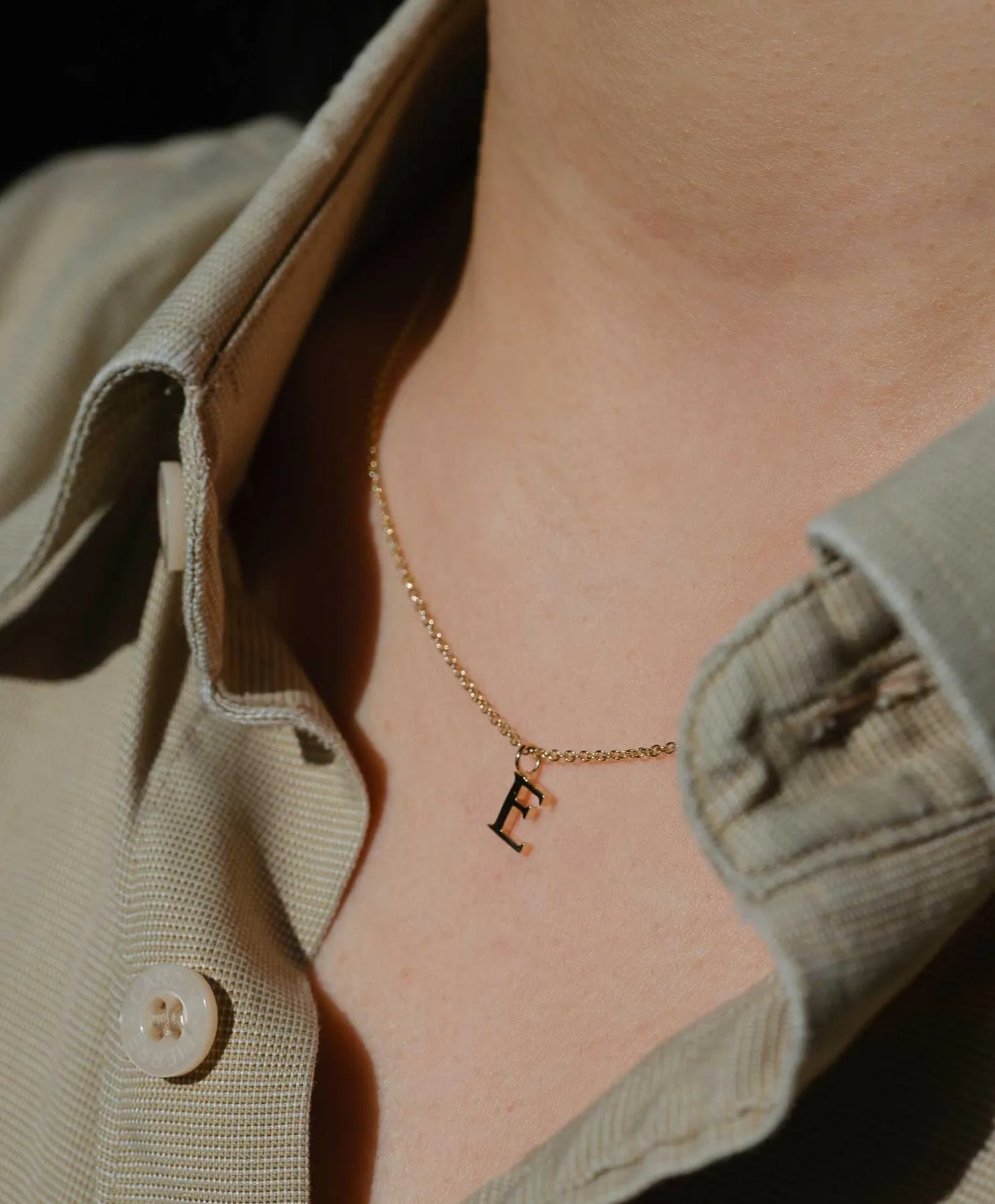 C Letter Gold Necklace