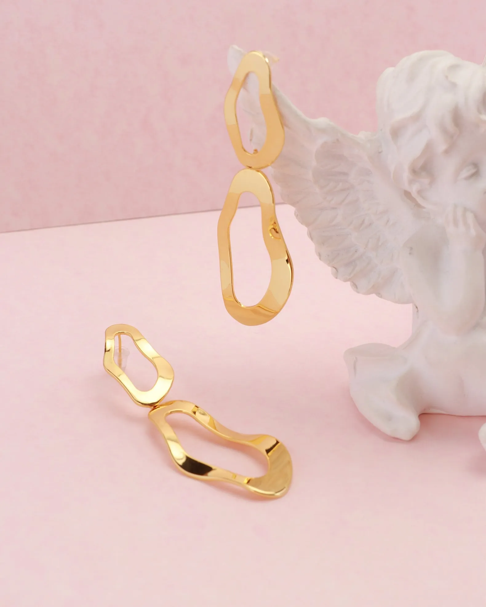 Calista Gold Irregular Earrings
