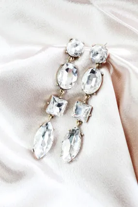 Center of Attention Rhinestone Drop Earrings