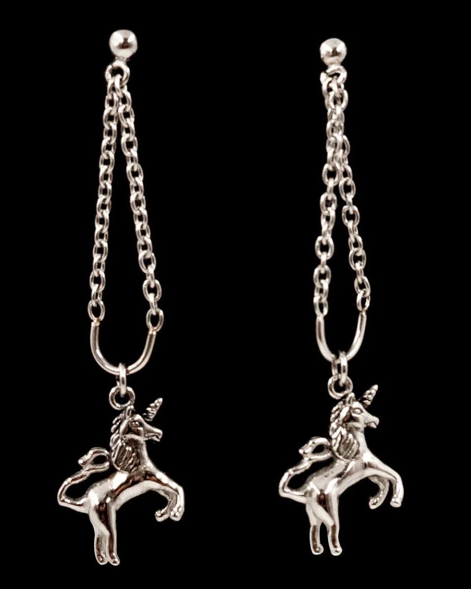 Chained Unicorn Earrings