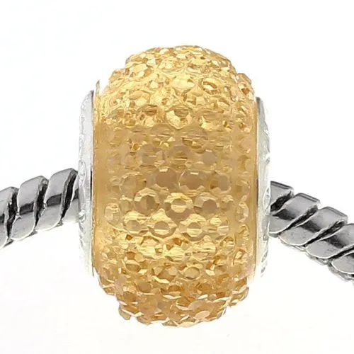 Champagne Glitter Charm fits European Snake Chain Charm Bracelets