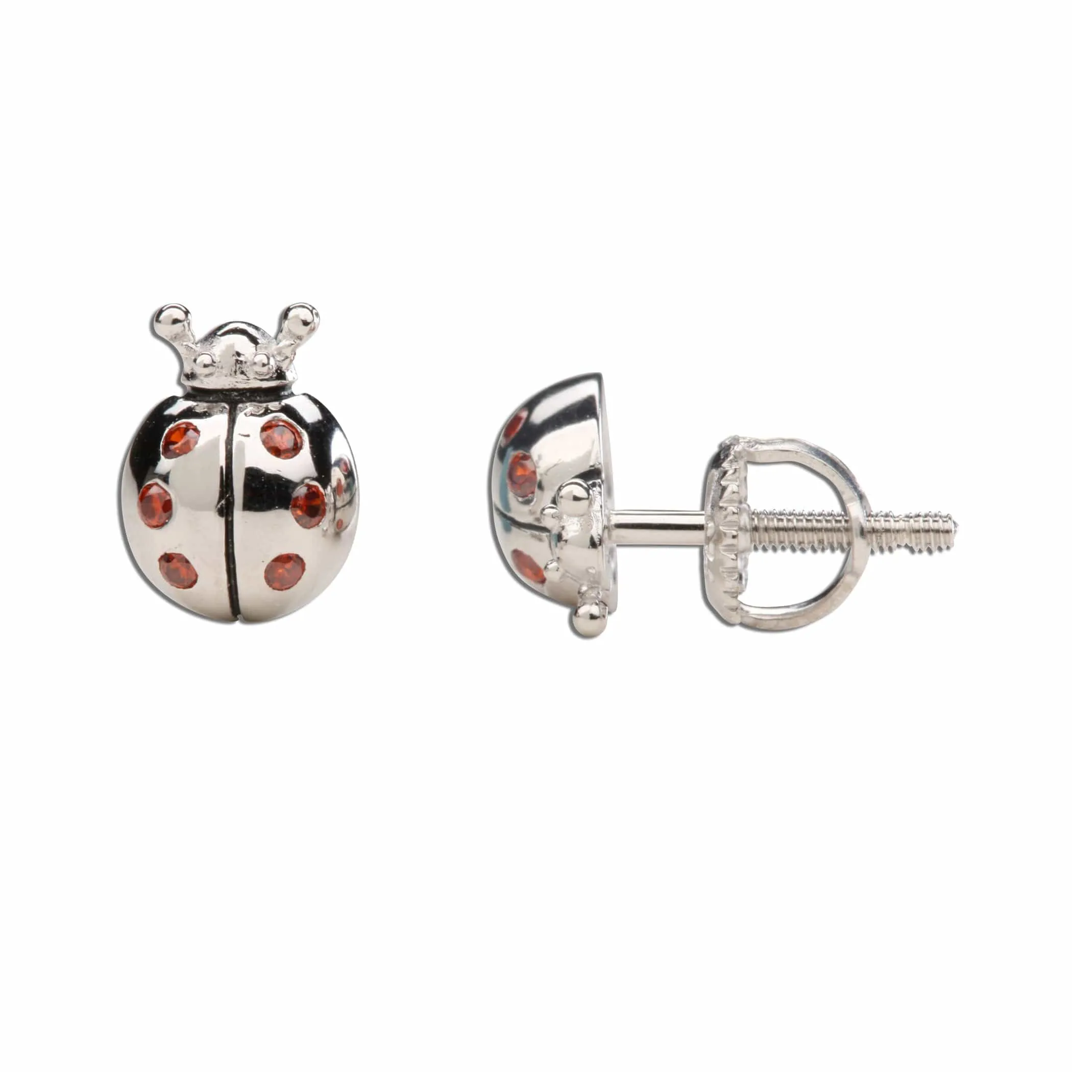 Cherished Moments Sterling Silver Ladybug Earrings