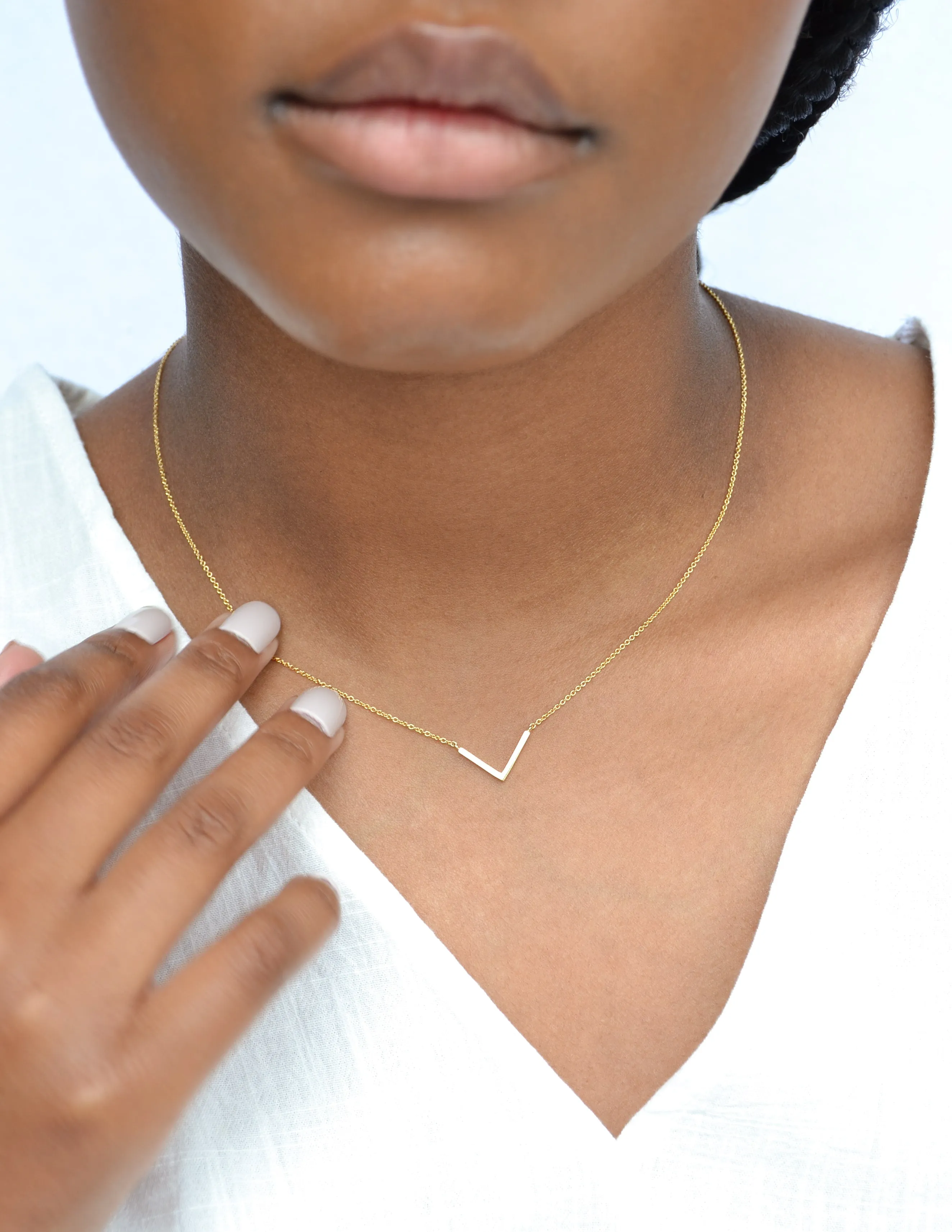 CHEVRON NECKLACE - Gold